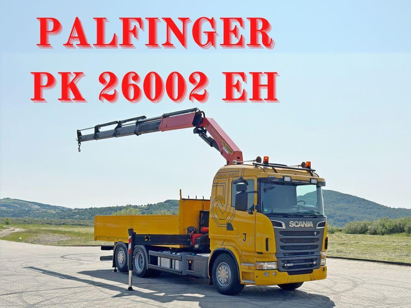 Scania R 500 * PK 26002 EH + FUNK * TOPZUSTAND - Xe tải thùng lửng/ Phẳng, Xe cẩu tự hành: hình 1 Scania R 500 * PK 26002 EH + FUNK * TOPZUSTAND - Xe tải thùng lửng/ Phẳng, Xe cẩu tự hành: hình 1