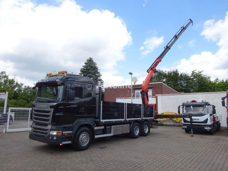 Scania R620 Flatbed + crane PK 22002 EH 6x2 - Xe tải thùng lửng/ Phẳng, Xe cẩu tự hành: hình 1 Scania R620 Flatbed + crane PK 22002 EH 6x2 - Xe tải thùng lửng/ Phẳng, Xe cẩu tự hành: hình 1