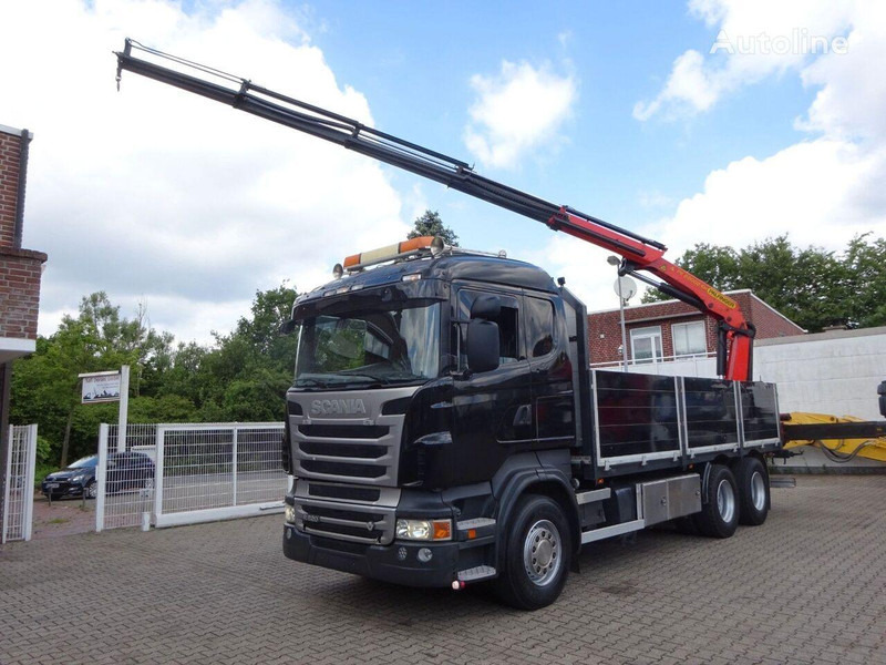 Scania R620 V8 6x2 Flatbed + Palfinger Crane PK 22002 EH - Xe tải thùng lửng/ Phẳng, Xe cẩu tự hành: hình 1 Scania R620 V8 6x2 Flatbed + Palfinger Crane PK 22002 EH - Xe tải thùng lửng/ Phẳng, Xe cẩu tự hành: hình 1