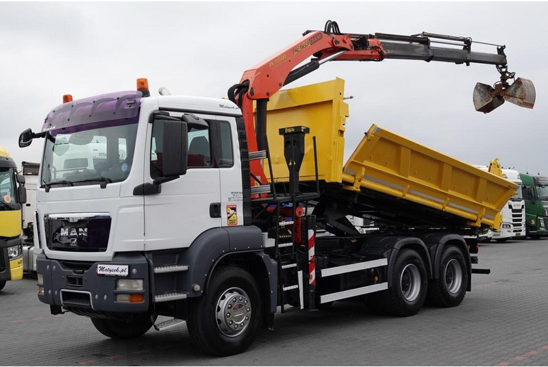 Scania TGS 33.360 / 6x4 / WYWROTKA + HDS PALFINGER PK 15 500 wysów 10m - Xe ben, Xe cẩu tự hành: hình 1 Scania TGS 33.360 / 6x4 / WYWROTKA + HDS PALFINGER PK 15 500 wysów 10m - Xe ben, Xe cẩu tự hành: hình 1