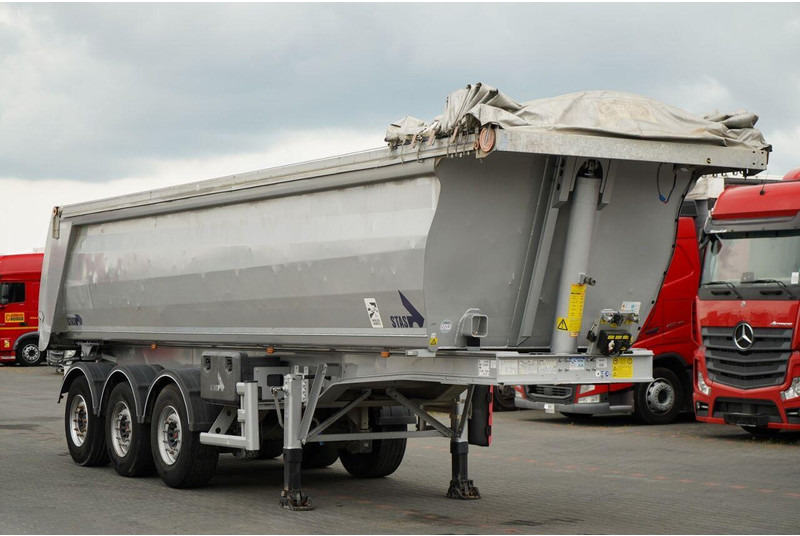 Stas WYWROTKA / 26m3 / ALUMINIOWA / OŚ PONOSZONA / SKRĘTNA / OSIE SA - Sơ mi rơ moóc ben: hình 1 Stas WYWROTKA / 26m3 / ALUMINIOWA / OŚ PONOSZONA / SKRĘTNA / OSIE SA - Sơ mi rơ moóc ben: hình 1