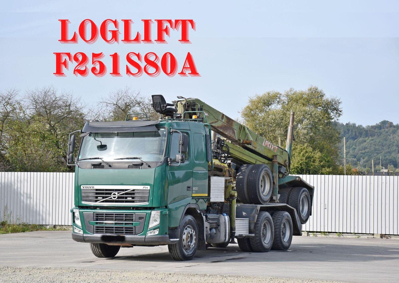 Volvo FH 500 * LOGLIFT F251 S80A + Anhänger /6x4 - Xe chở gỗ, Xe cẩu tự hành: hình 1 Volvo FH 500 * LOGLIFT F251 S80A + Anhänger /6x4 - Xe chở gỗ, Xe cẩu tự hành: hình 1