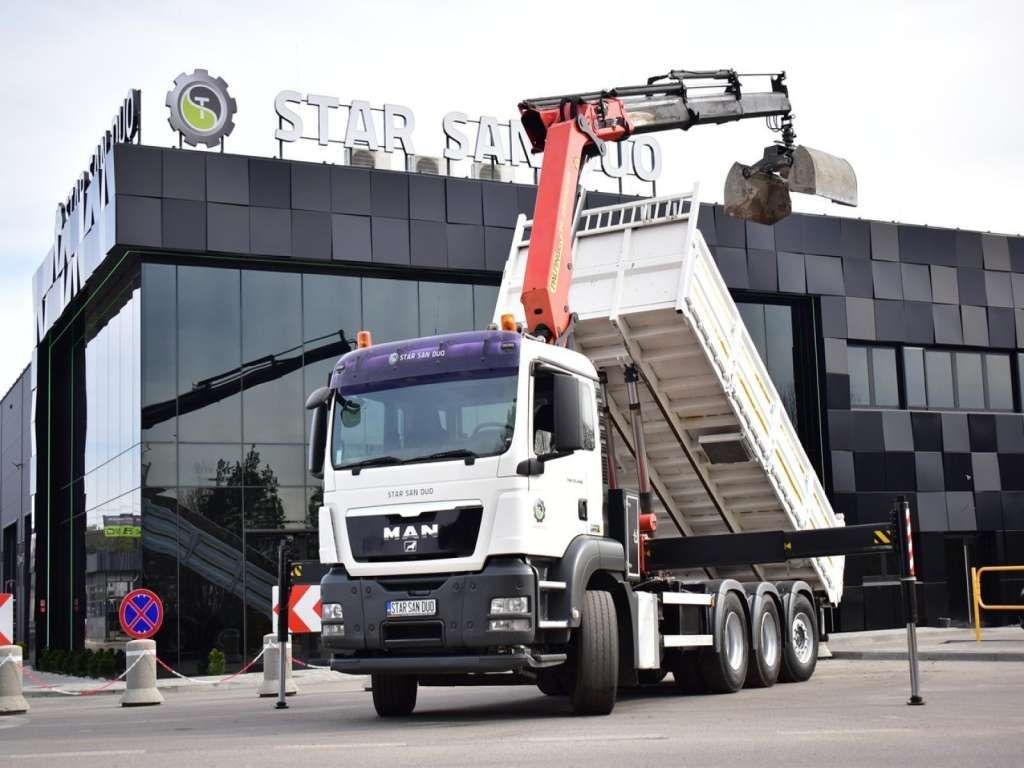 MAN TGS 35.400 8X4 PALFINGER PK 33002 CRANE KIPPER - Xe ben: hình 2 MAN TGS 35.400 8X4 PALFINGER PK 33002 CRANE KIPPER - Xe ben: hình 2