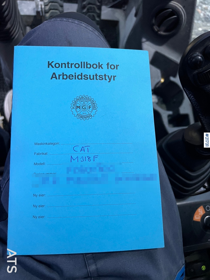 Máy xúc bánh lốp CAT M318F Hjulmaskin m/ oilquick og tannskuffe: hình 44 Máy xúc bánh lốp CAT M318F Hjulmaskin m/ oilquick og tannskuffe: hình 44