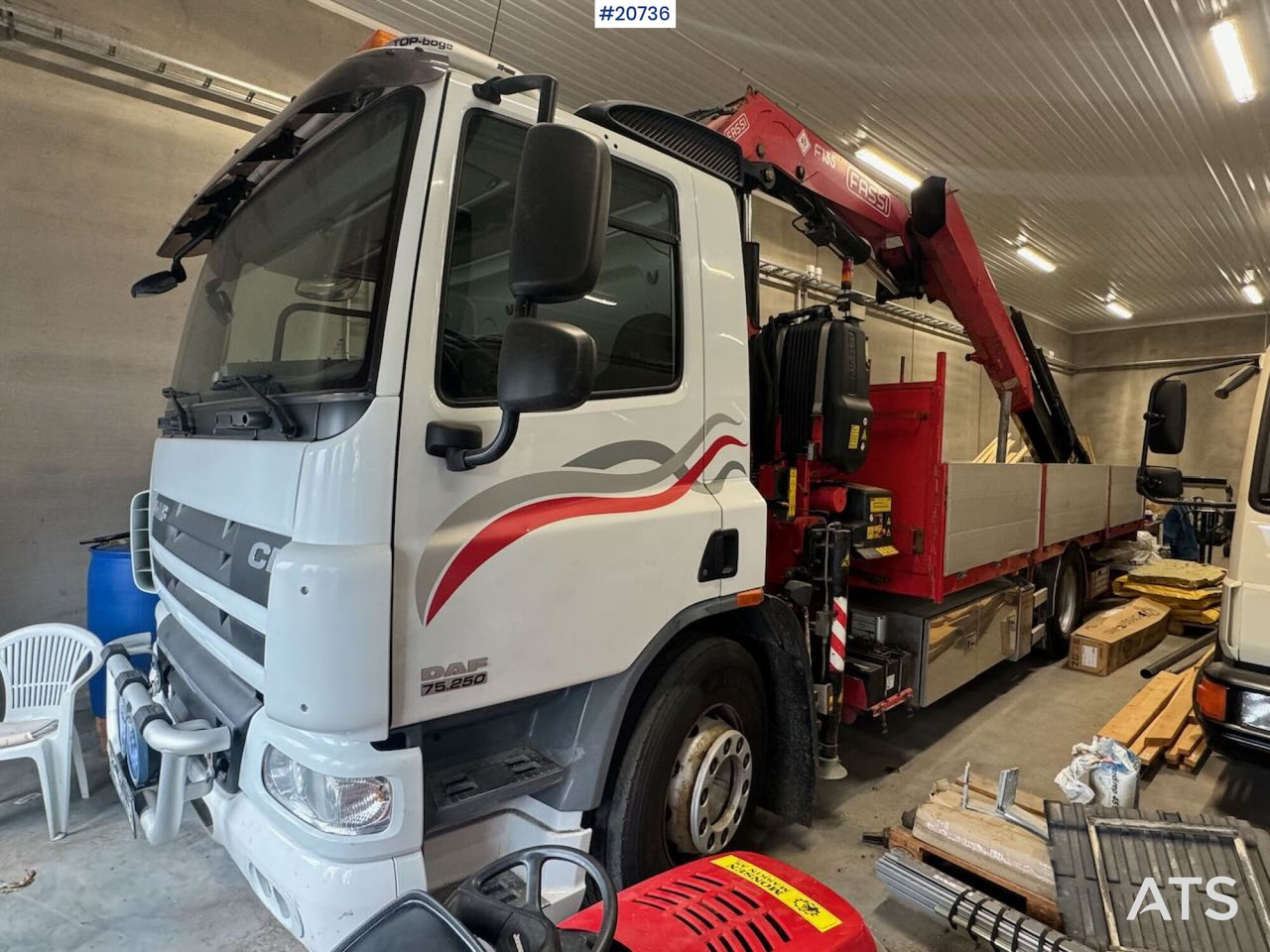DAF CF75.250 - Xe cẩu tự hành, Xe tải thùng lửng/ Phẳng: hình 1 DAF CF75.250 - Xe cẩu tự hành, Xe tải thùng lửng/ Phẳng: hình 1