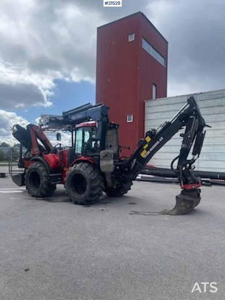 Huddig 1260C Traktorgraver m/ Palfinger kran, Lift, rototilt og skuffe - Máy xúc trước múc sau: hình 1 Huddig 1260C Traktorgraver m/ Palfinger kran, Lift, rototilt og skuffe - Máy xúc trước múc sau: hình 1