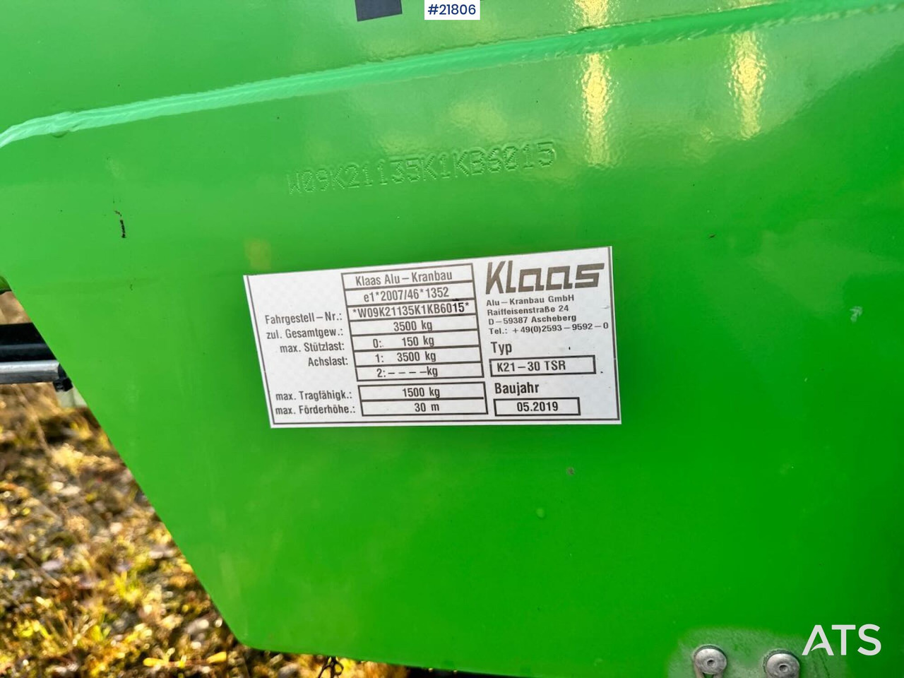 Cần cẩu tháp tự dựng Klaas K21-30 Byggekran. 340 timer!: hình 14