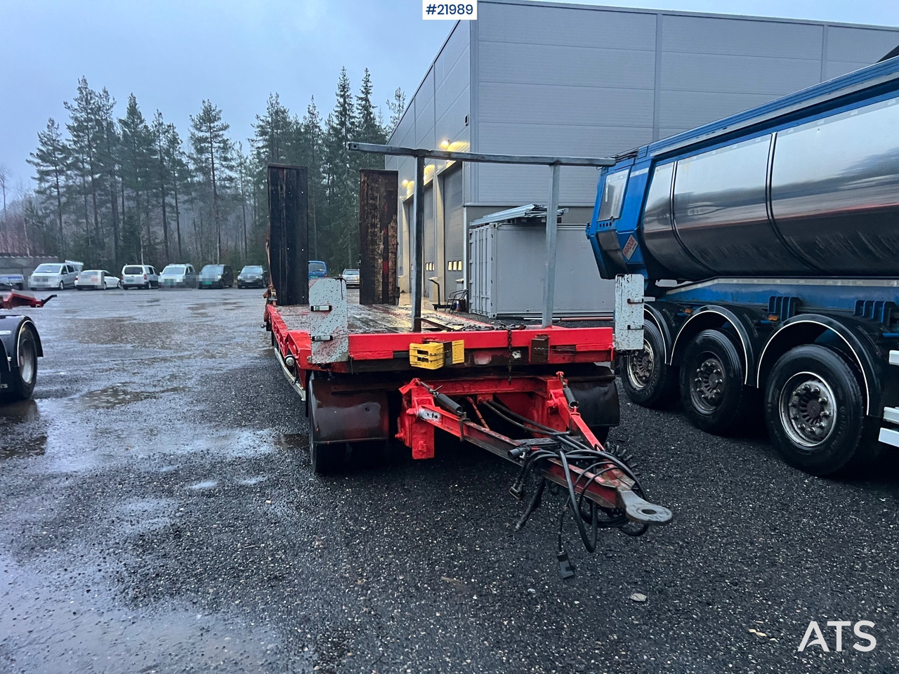 M&V 2008 M&V 3 akslet maskinhenger rep.objekt m/ hydraulisk kjørebroer - Rơ moóc thùng thấp: hình 2 M&V 2008 M&V 3 akslet maskinhenger rep.objekt m/ hydraulisk kjørebroer - Rơ moóc thùng thấp: hình 2