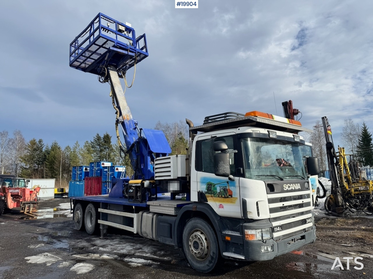 Nền bục trên không gắn trên xe tải Scania P114: hình 50