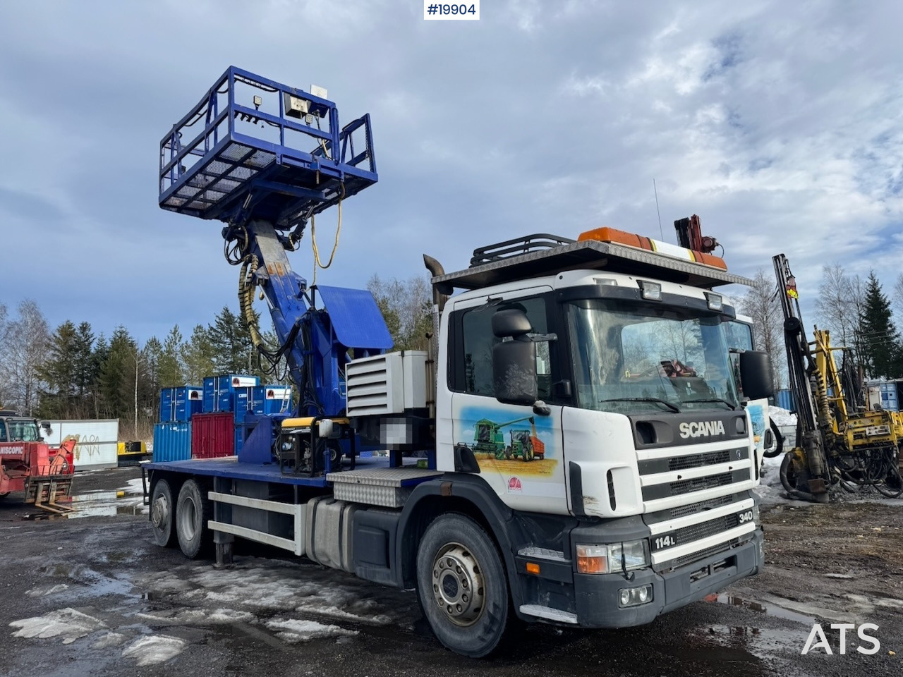 Nền bục trên không gắn trên xe tải Scania P114: hình 48