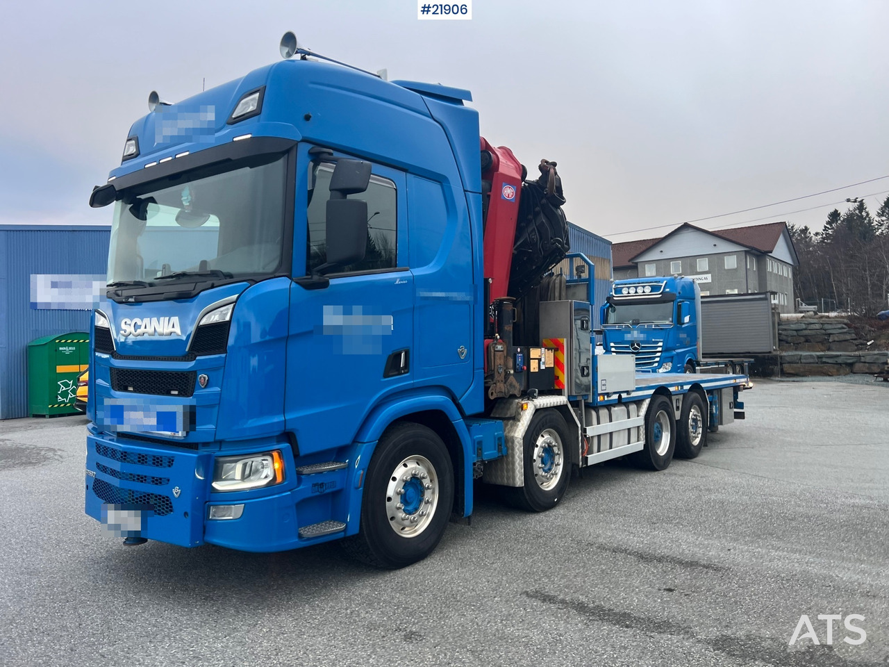 Scania R580 8x2 kranbil m/ 95t/m hmf kran, jibb , vinsj og konar planslep - Xe cẩu tự hành: hình 2 Scania R580 8x2 kranbil m/ 95t/m hmf kran, jibb , vinsj og konar planslep - Xe cẩu tự hành: hình 2