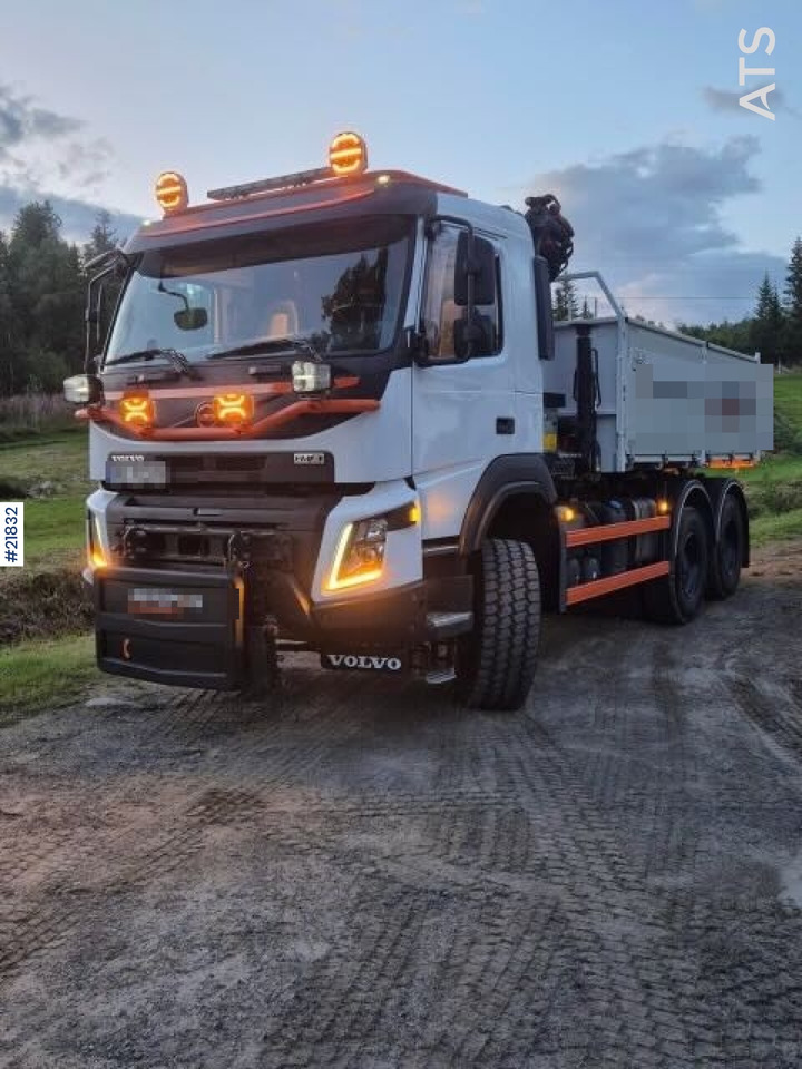 Volvo 2019 Volvo FMX 6x6 brøyterigget tippbil m/ 9,5 t/m kran, 2 sett dekk og lettkasse - Xe ben: hình 1 Volvo 2019 Volvo FMX 6x6 brøyterigget tippbil m/ 9,5 t/m kran, 2 sett dekk og lettkasse - Xe ben: hình 1