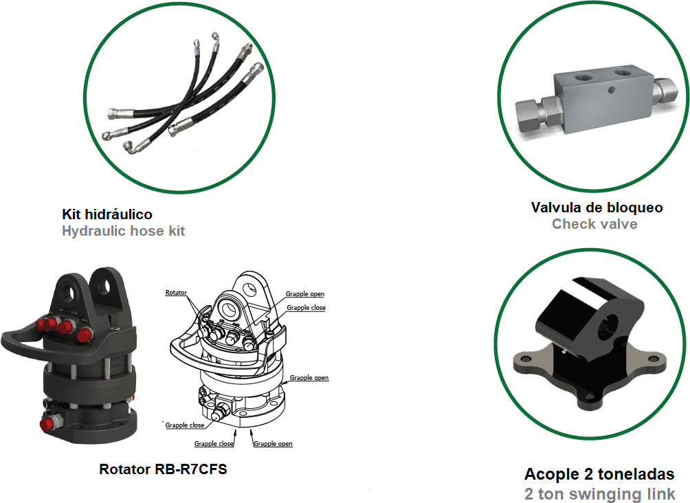 Polyp grab PLP 270/5 - Nho táo cho Cẩu gấp: hình 3 Polyp grab PLP 270/5 - Nho táo cho Cẩu gấp: hình 3