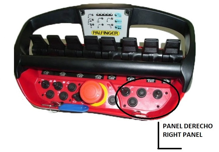 Right panel with button radio remote Scanreco RC400 - Linh kiện điện cho Cẩu gấp: hình 4 Right panel with button radio remote Scanreco RC400 - Linh kiện điện cho Cẩu gấp: hình 4