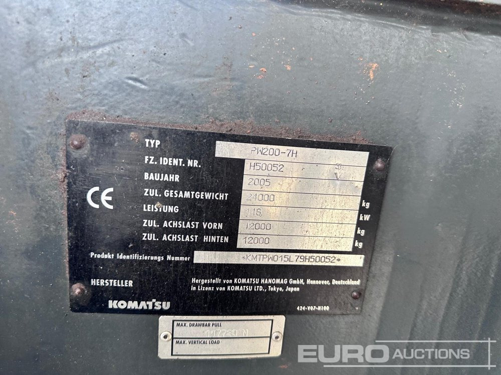 2009 Komatsu PW200-7H - Máy xúc bánh lốp: hình 2 2009 Komatsu PW200-7H - Máy xúc bánh lốp: hình 2