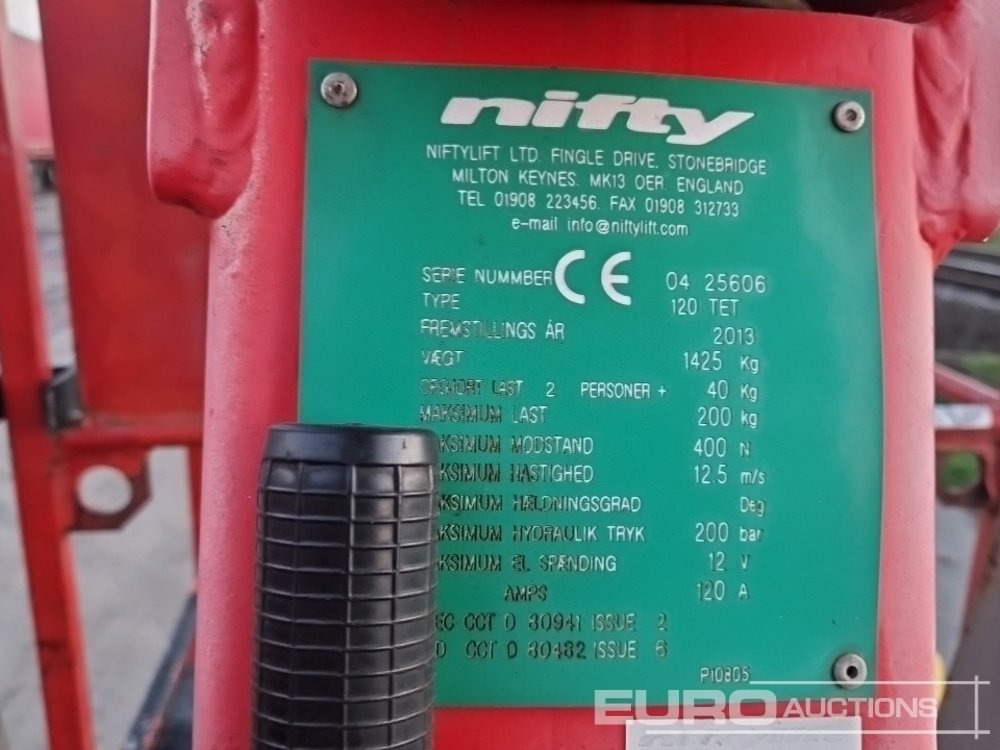 Nền bục trên không 2013 Niftylift 120T: hình 30 Nền bục trên không 2013 Niftylift 120T: hình 30