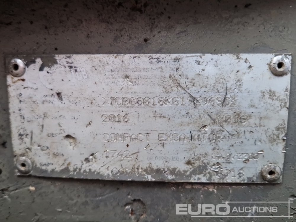 2016 JCB 8018 - Máy xúc mini: hình 2 2016 JCB 8018 - Máy xúc mini: hình 2