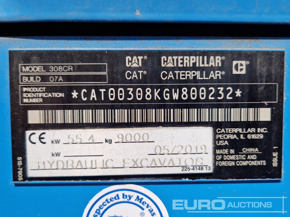Máy xúc mini 2019 CAT 308CR: hình 40