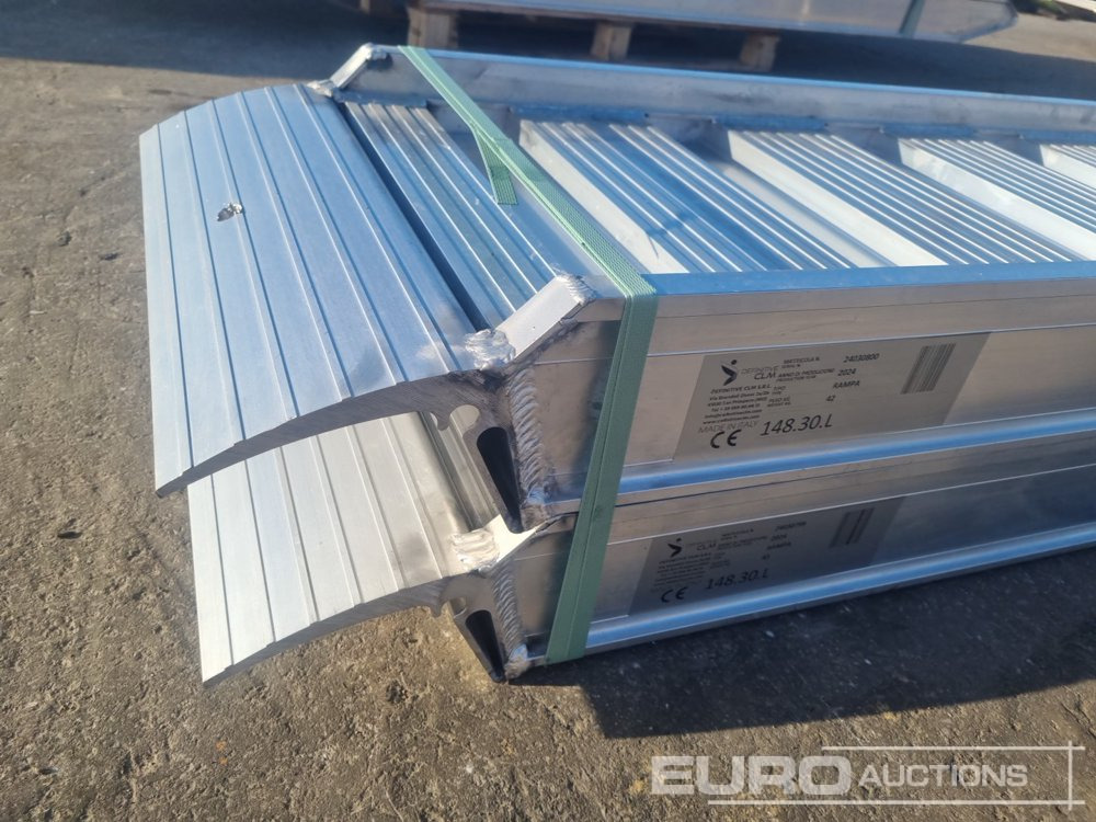 Đường dốc di động mới Unused 148.30L Aluminium Loading Rampes (2 of) 9000kg Capacity, 3000mm Length: hình 6