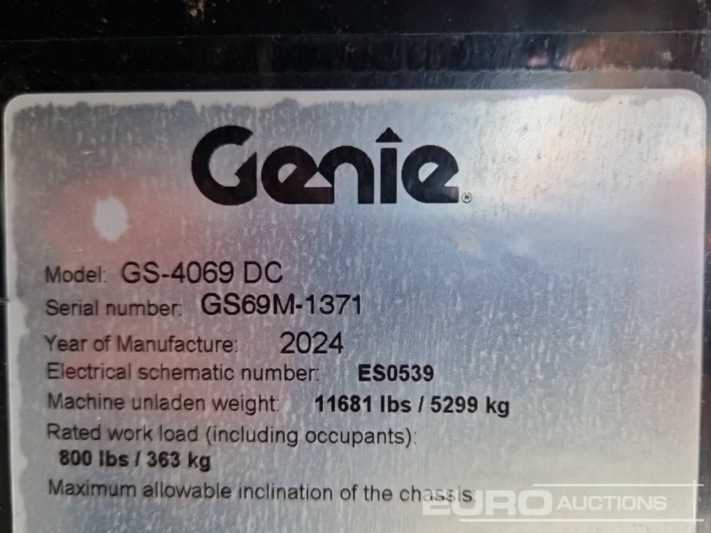 Nền bục trên không Unused 2024 Genie GS-4069DC: hình 23