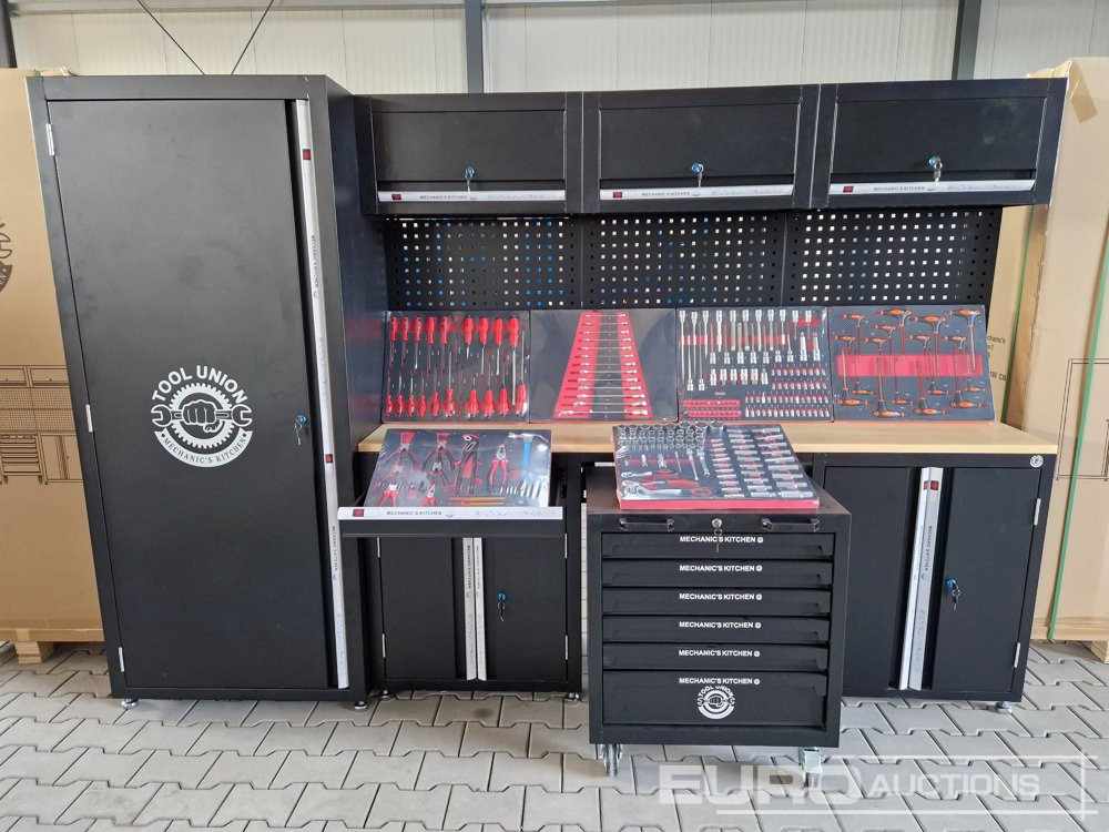 Unused TOOL UNION Mechanic's Kitchen Workbench incl. Tool Trolley & Tools - Trang thiết bị xây dựng: hình 1 Unused TOOL UNION Mechanic's Kitchen Workbench incl. Tool Trolley & Tools - Trang thiết bị xây dựng: hình 1