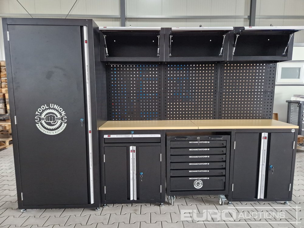 Unused TOOL UNION Mechanic's Kitchen Workbench incl. Tool Trolley & Tools - Trang thiết bị xây dựng: hình 2 Unused TOOL UNION Mechanic's Kitchen Workbench incl. Tool Trolley & Tools - Trang thiết bị xây dựng: hình 2