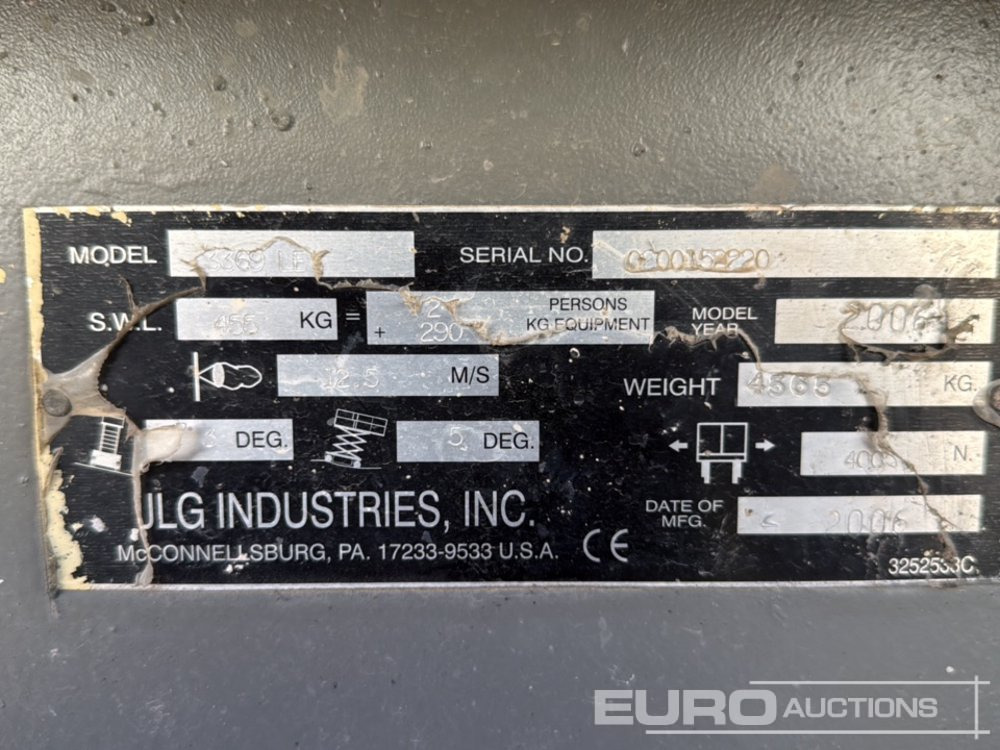 Máy nâng người hình kéo JLG 3369LE: hình 22 Máy nâng người hình kéo JLG 3369LE: hình 22