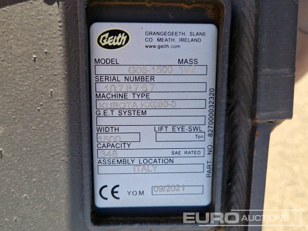Gầu mới Unused Geith G08-1500: hình 6