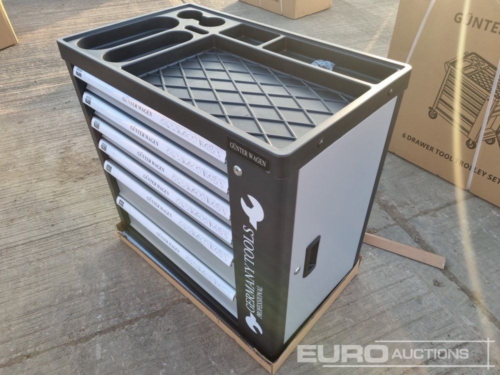 Unused Germany Tools Tools Trolley, 220Pcs, Complete with Tools, 6 Drawers / Carro Porta Herramientas Completo, 6 Cajones - Trang thiết bị xưởng: hình 1 Unused Germany Tools Tools Trolley, 220Pcs, Complete with Tools, 6 Drawers / Carro Porta Herramientas Completo, 6 Cajones - Trang thiết bị xưởng: hình 1