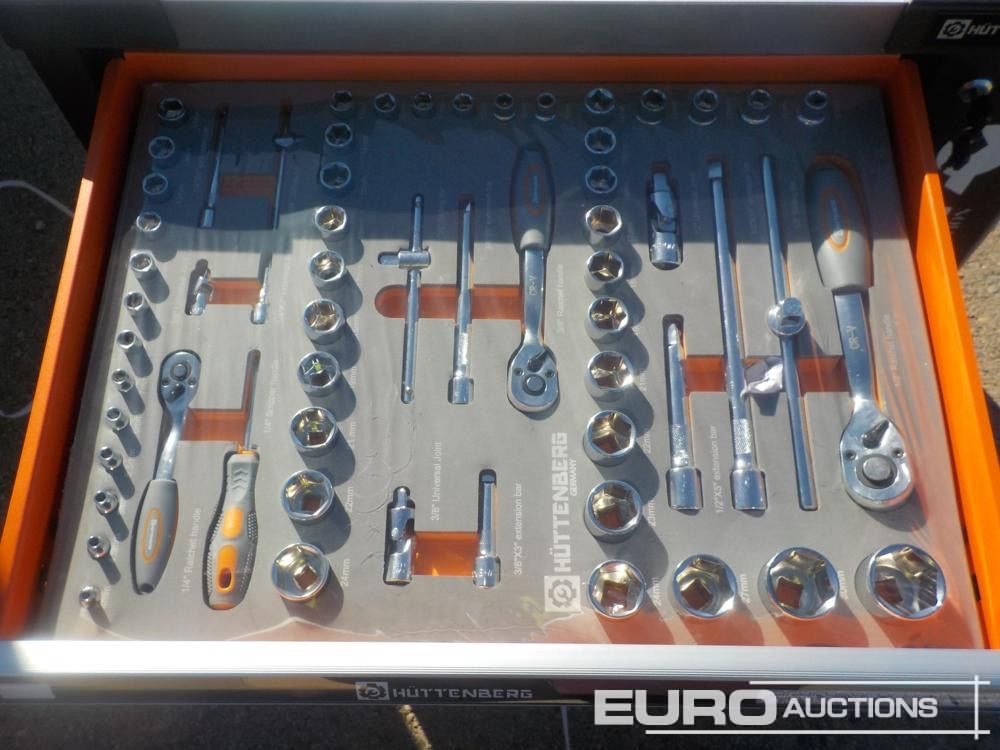 Trang thiết bị xưởng Unused Huttenberg Tools Trolley, 220Pcs, Complete with Tools, 6 Drawers  / Carro Porta Herramientas Completo, 6 Cajones: hình 8