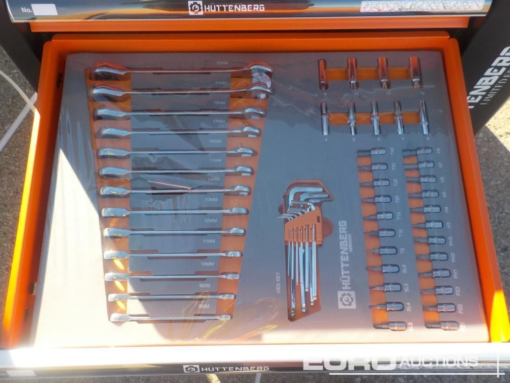 Trang thiết bị xưởng Unused Huttenberg Tools Trolley, 220Pcs, Complete with Tools, 6 Drawers  / Carro Porta Herramientas Completo, 6 Cajones: hình 11