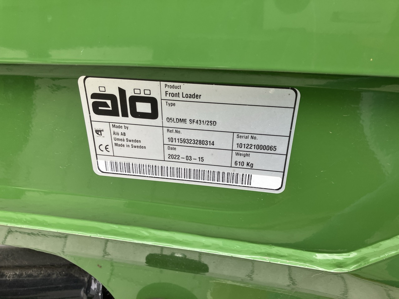 Alö Frontlader Q5 LDM EURO - Máy chất hàng trước cho máy cày: hình 2 Alö Frontlader Q5 LDM EURO - Máy chất hàng trước cho máy cày: hình 2