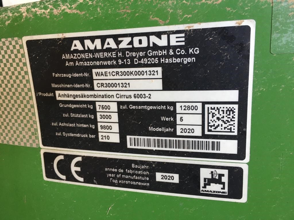 Amazone Cirrus 6003-2 - Máy gieo hạt: hình 4 Amazone Cirrus 6003-2 - Máy gieo hạt: hình 4