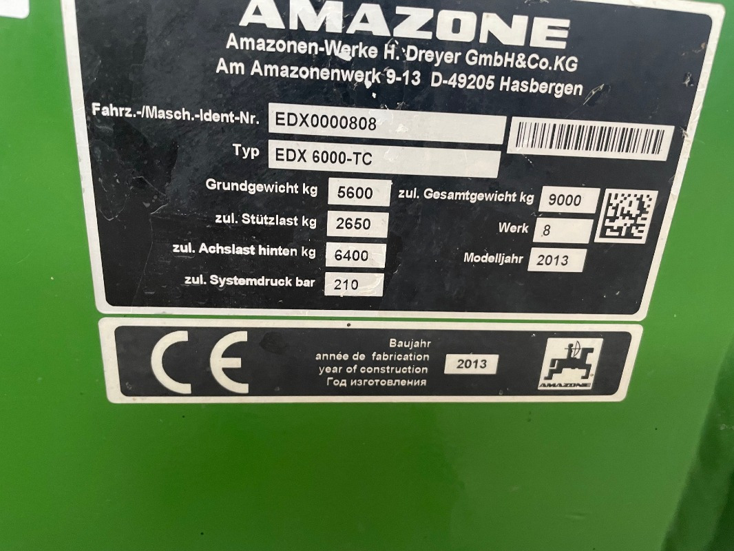 Amazone EDX 6000 TC - Máy gieo hạt: hình 2 Amazone EDX 6000 TC - Máy gieo hạt: hình 2