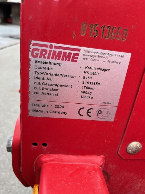Grimme Krautschlegler KS 5400 - Máy gặt: hình 4 Grimme Krautschlegler KS 5400 - Máy gặt: hình 4
