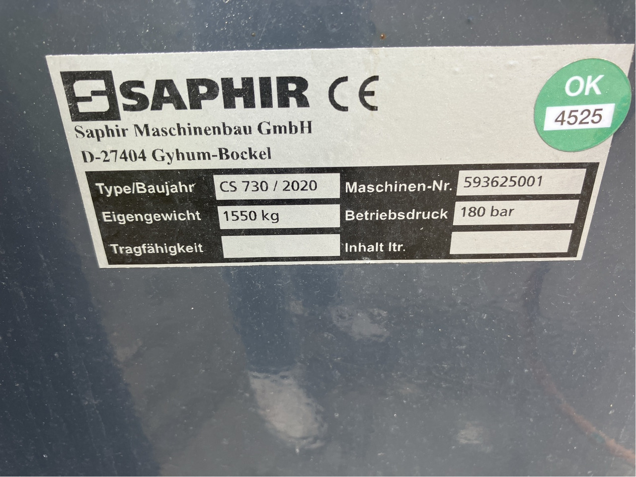 Saphir Strohstriegel CleanStar 730 - Thiết bị xới đất: hình 3 Saphir Strohstriegel CleanStar 730 - Thiết bị xới đất: hình 3
