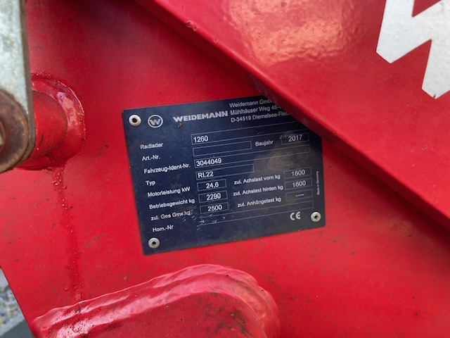 Weidemann 1260 Hoflader - Máy xúc lật bánh lốp: hình 2 Weidemann 1260 Hoflader - Máy xúc lật bánh lốp: hình 2