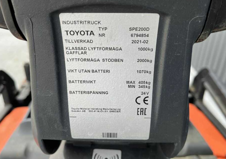 BT SPE200D - Máy xếp chồng: hình 1 BT SPE200D - Máy xếp chồng: hình 1