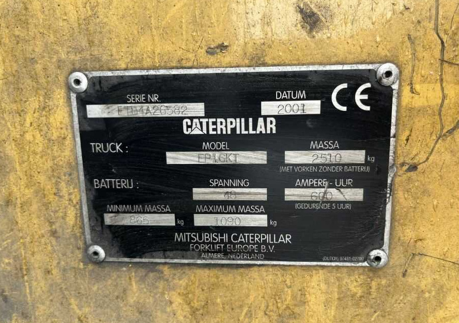 CAT Lift Trucks EP16KT - Xe nâng điện: hình 4 CAT Lift Trucks EP16KT - Xe nâng điện: hình 4