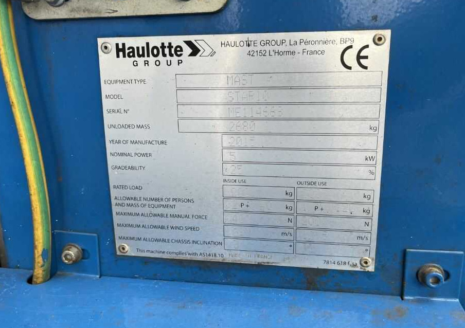 Haulotte STAR10 - Xe nâng người hình viễn vọng kính: hình 4 Haulotte STAR10 - Xe nâng người hình viễn vọng kính: hình 4