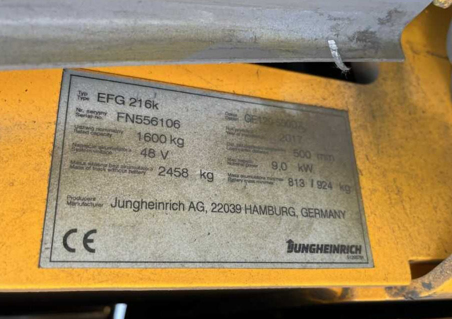 Jungheinrich EFG216k - Xe nâng điện: hình 4 Jungheinrich EFG216k - Xe nâng điện: hình 4