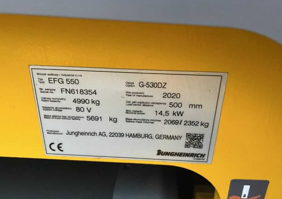 Jungheinrich EFG550 - Xe nâng điện: hình 4 Jungheinrich EFG550 - Xe nâng điện: hình 4