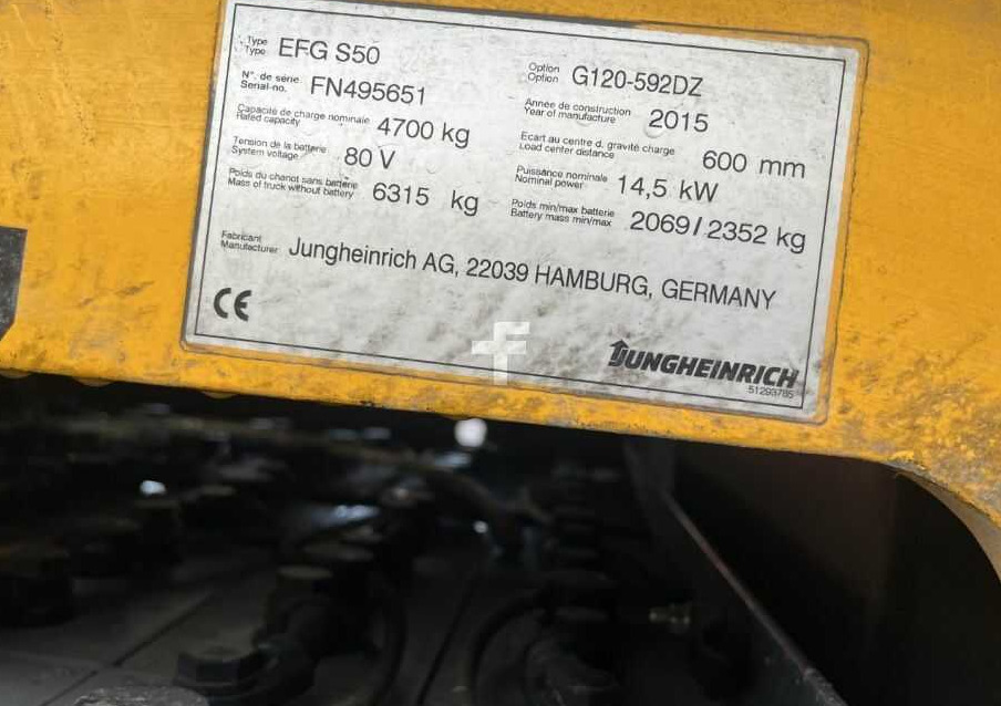 Jungheinrich EFGS50 - Xe nâng điện: hình 4 Jungheinrich EFGS50 - Xe nâng điện: hình 4