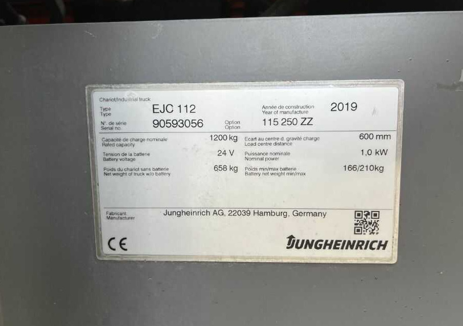 Jungheinrich EJC112 - Máy xếp chồng: hình 4 Jungheinrich EJC112 - Máy xếp chồng: hình 4