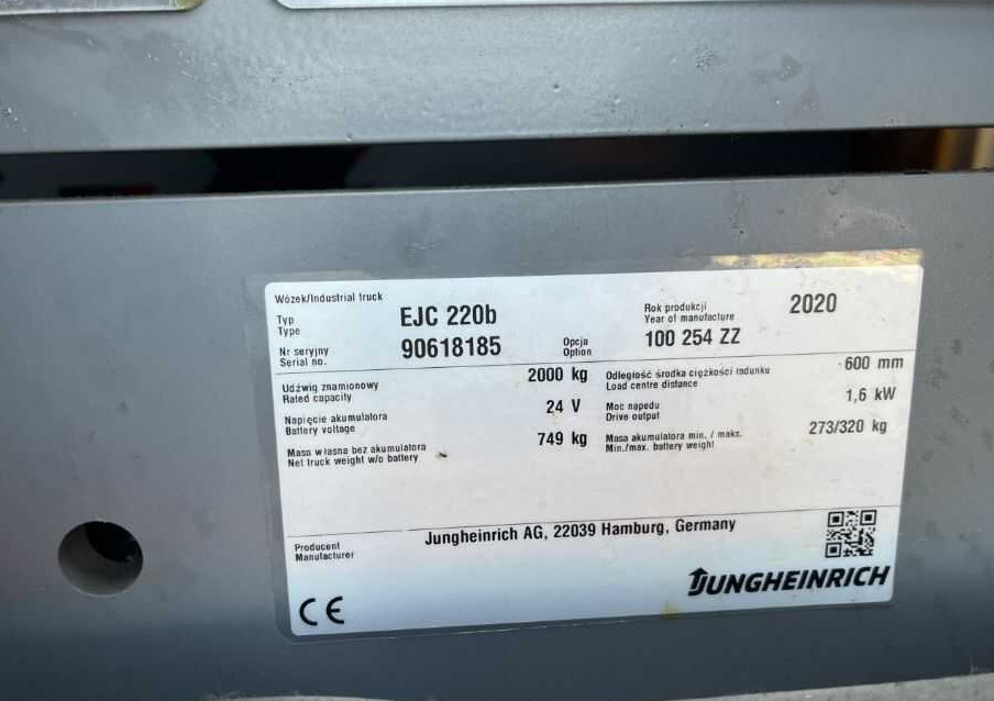 Jungheinrich EJC220b - Máy xếp chồng: hình 4 Jungheinrich EJC220b - Máy xếp chồng: hình 4