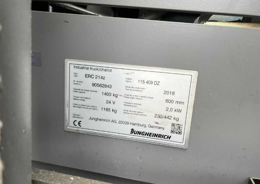Jungheinrich ERC214z - Máy xếp chồng: hình 4 Jungheinrich ERC214z - Máy xếp chồng: hình 4