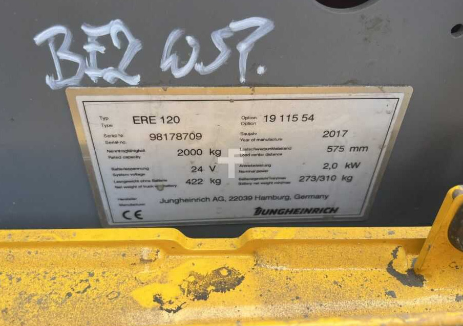 Jungheinrich ERE120 - Xe tải nâng pallet: hình 4 Jungheinrich ERE120 - Xe tải nâng pallet: hình 4