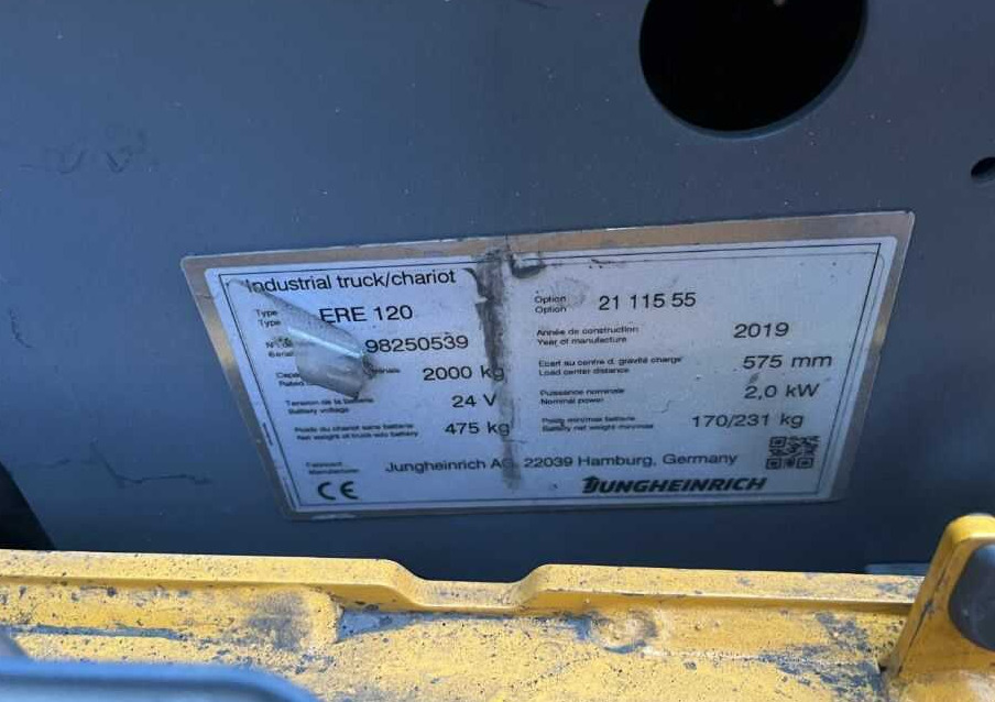 Jungheinrich ERE120 - Xe tải nâng pallet: hình 4 Jungheinrich ERE120 - Xe tải nâng pallet: hình 4
