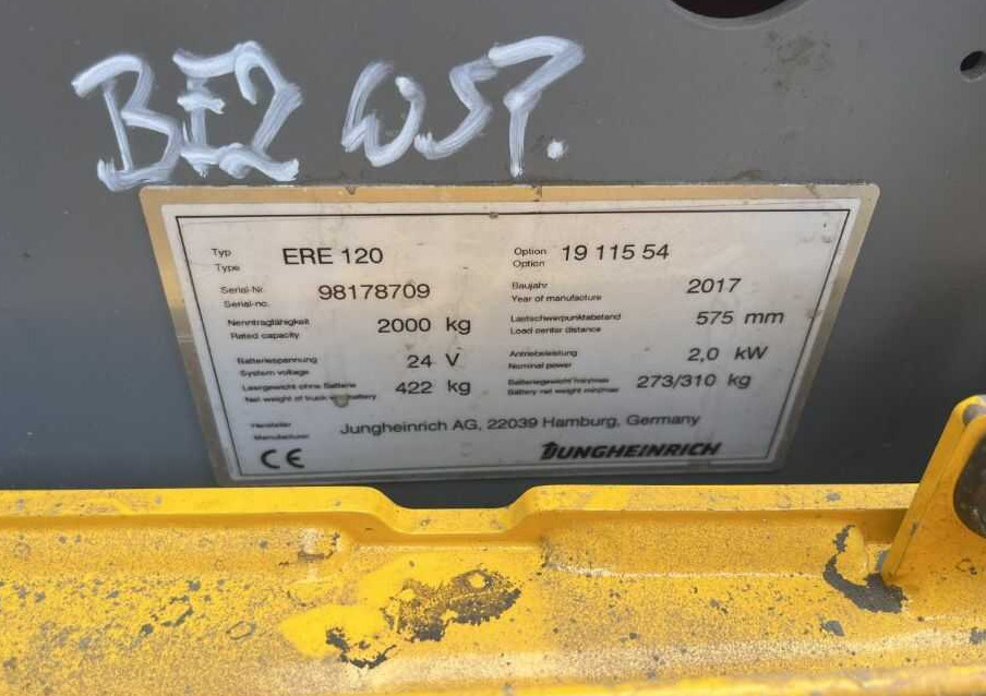 Jungheinrich ERE120 - Xe tải nâng pallet: hình 4 Jungheinrich ERE120 - Xe tải nâng pallet: hình 4