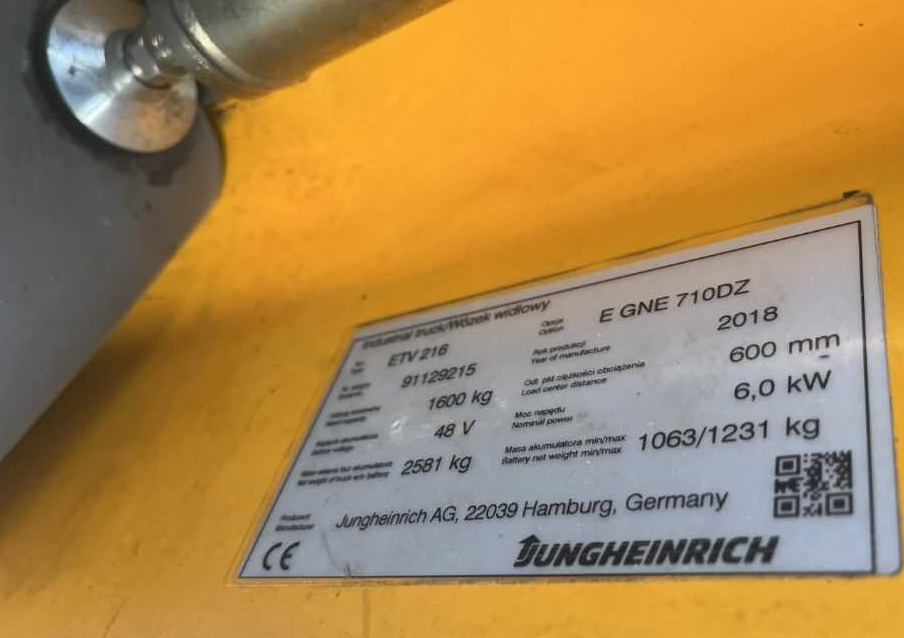 Jungheinrich ETV216 - Xe tải tiếp cận: hình 4 Jungheinrich ETV216 - Xe tải tiếp cận: hình 4